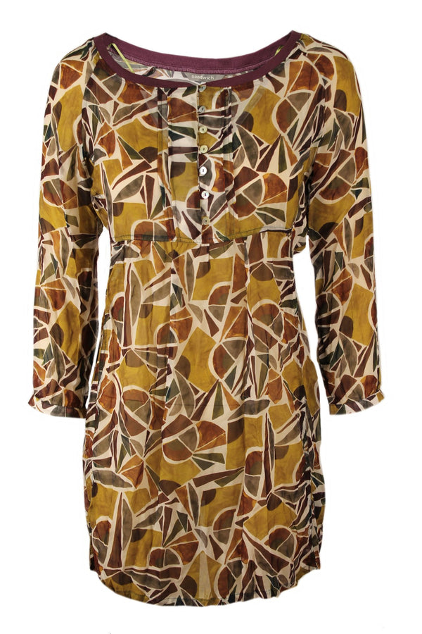 Sandwich tuniek, verkrijgbaar in de kleuren blauw en aubergine.