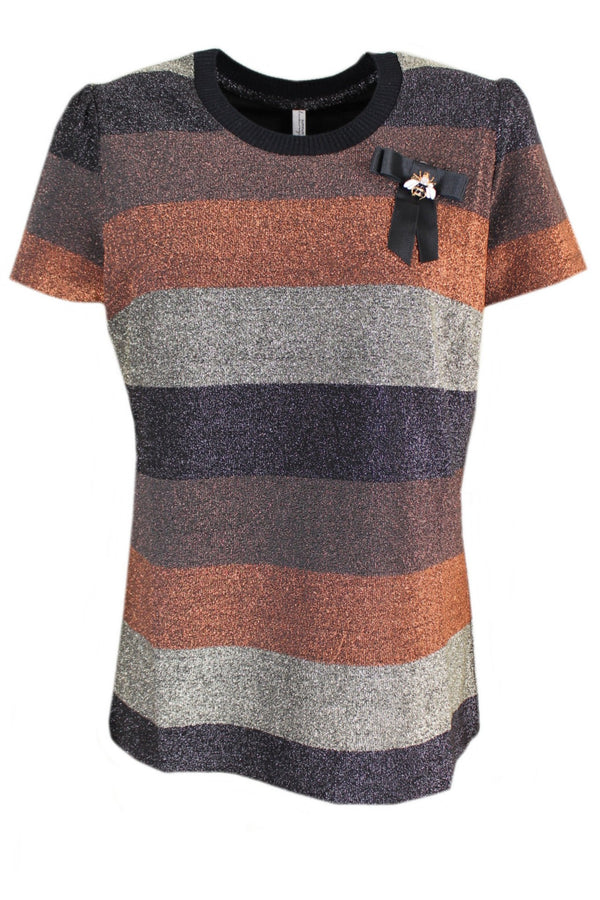 Summum luxe shirt met glitter.