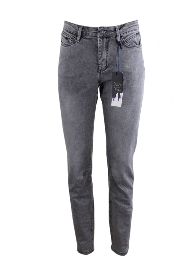 Summum, Blue Daze grey denim met smalle pijpen.