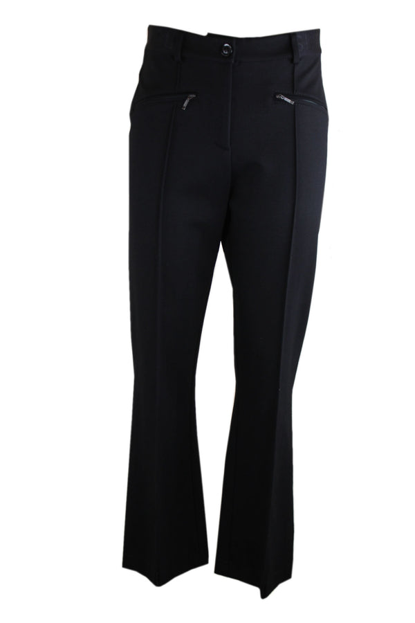 Summum zwarte broek met stretch en flared leg