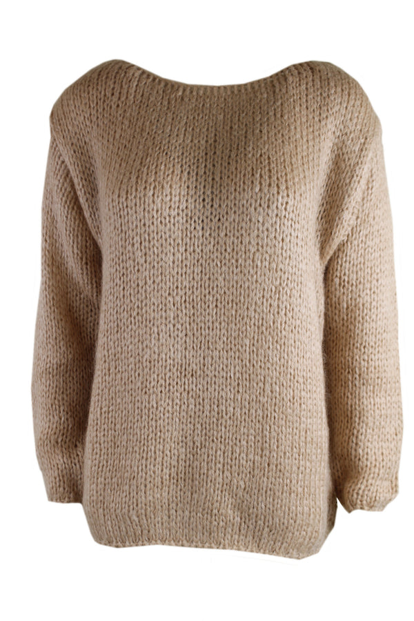Amaya beige trui.