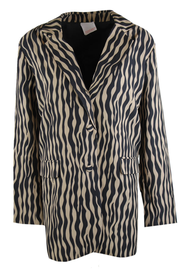 Amaya oversized gevoerde blazer zebra.