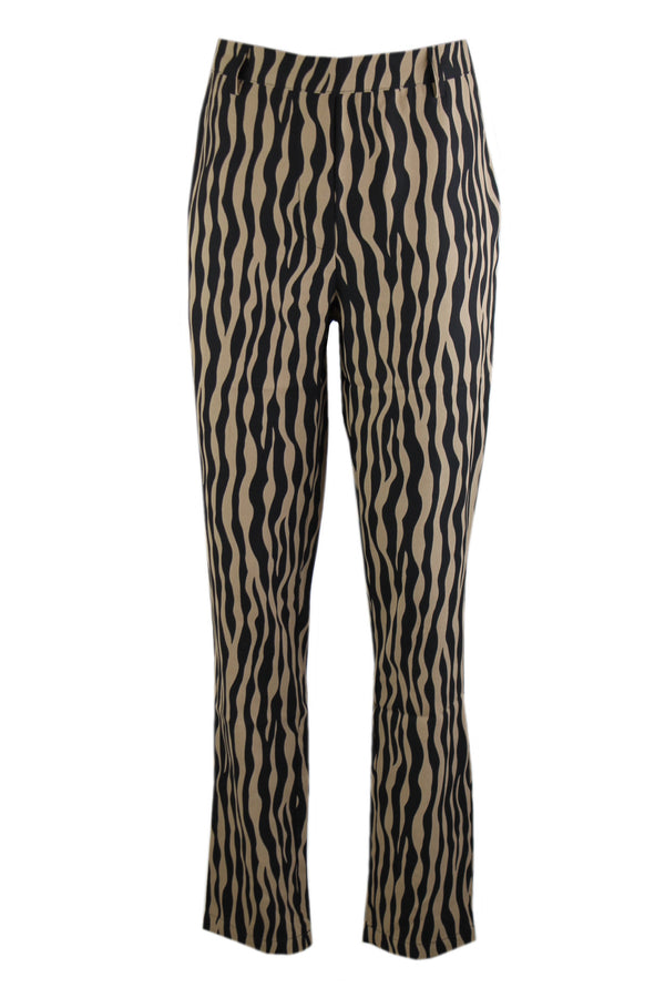 Amaya broek Zebra met rechte pijpen.