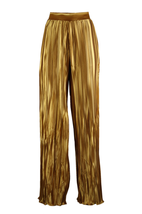 Amaya plissé broek met ruime pijpen.