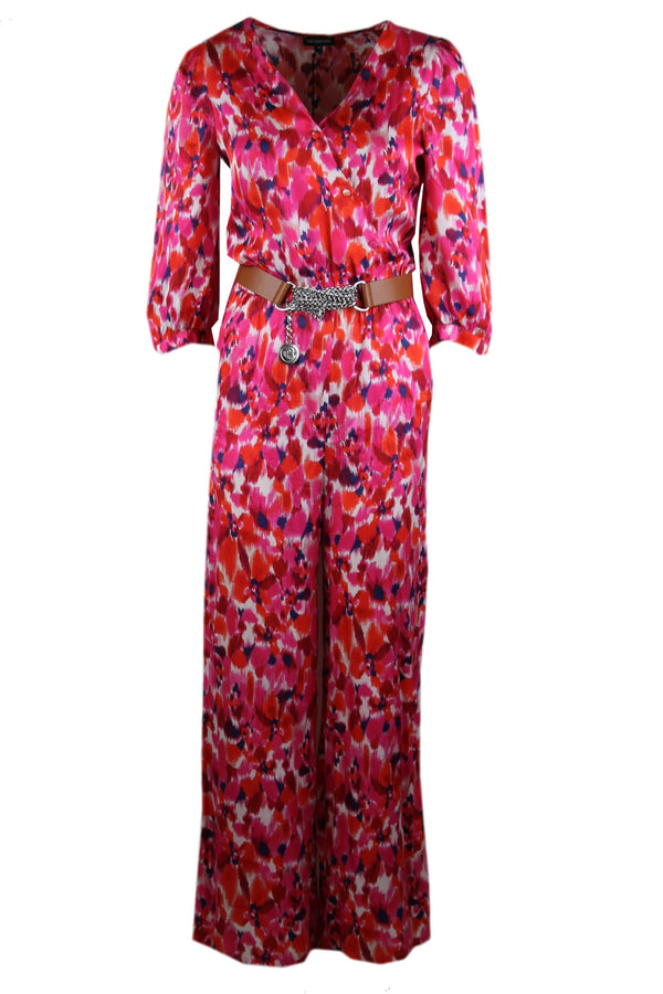 Caroline Biss multicolor jumpsuit met luxe riem.