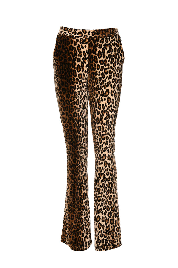 Amaya broek met een bruine panterlook.