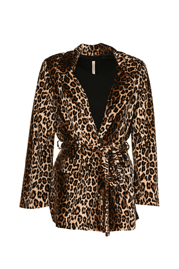 Amaya gevoerde blazer met trompetmouwen.